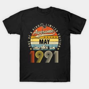 Awesome Since May 1991 Vintage 32nd Birthday T-Shirt